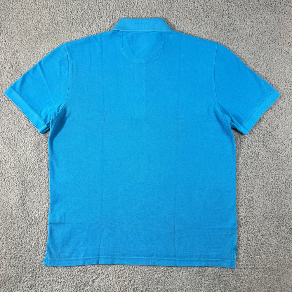 Lacoste Polo Shirt Men's US Size XL Blue Vintage Washed Short Sleeve VTG NWT - Picture 2 of 10